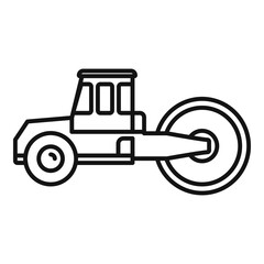 Poster - safety road roller icon. outline safety road roller vector icon for web design isolated on white bac