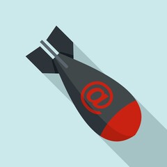 Poster - fraud digital bomb icon. flat illustration of fraud digital bomb vector icon for web design