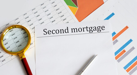 Poster - Paper with Second Mortgage on a table