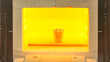 Test on a laboratory muffle in which a sample is calcined in a platinum crucible