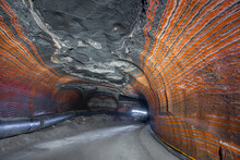 Salt Potash Mine Underground Tunnel Amazing Multicolored