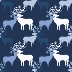 Wall Mural - Seamless pattern with Christmas toys. Happy new Year's holiday. Vector illustration for web design or print.