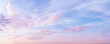 Leinwandbild Motiv Pastel colored romantic sky panoramic