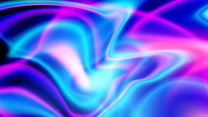 Poster - Abstract modern liquid background. Soft light spectral colors. Spectacular texture with chaotic waves. Plasma glow effect. Trendy minimalistic image for postcards, posters, banners and brochures.
