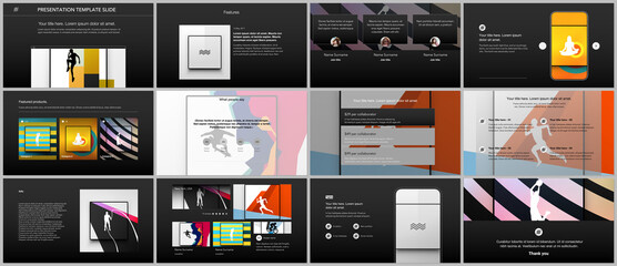 Wall Mural - vector templates for website design, presentations, portfolio. templates for presentation slides, le