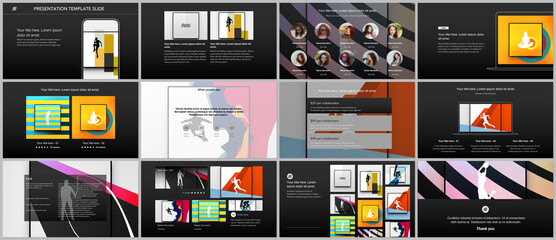Wall Mural - vector templates for website design, presentations, portfolio. templates for presentation slides, le