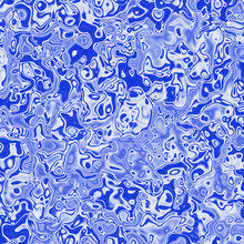 Blue White Swirls Seamless Pattern With Blue Flowers
