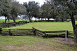 The orchard with old, wooden fence, George Ranch Historical Park, Richmond, Texas