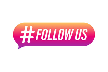 Aufkleber - follow us hashtag thursday throwback symbol. vector stock illustration.