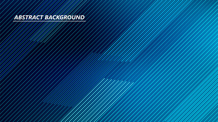 Poster - Abstract blue modern background. Futuristic illustration with many line. Creative geometric wallpaper with place for text. Minimal poster or banner.