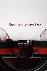 Poster - How to survive phrase