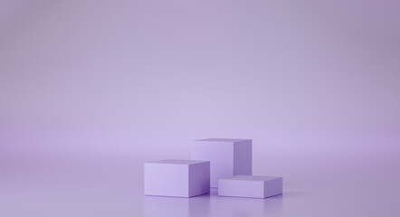 Poster - Mock up geometric shape podium for product design, 3d rendering