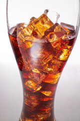 Wall Mural - cola with ice cubes isolated