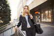 © SHOTPRIME STUDIO - Fashion style leather jacket woman glasses building street city