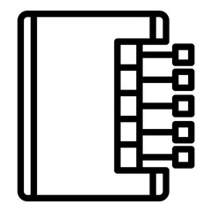 Poster - Tablet device icon. Outline tablet device vector icon for web design isolated on white background