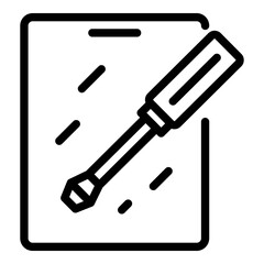 Poster - Repair tablet icon. Outline repair tablet vector icon for web design isolated on white background