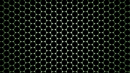 Poster - A pattern of black circles. 3d rendering.