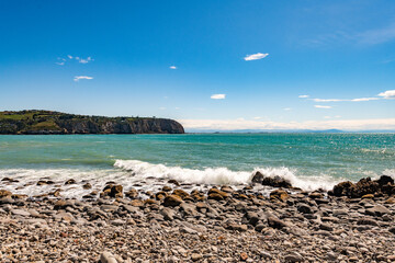 Sunny day at a stone beach