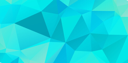 Poster - Blue vivid polygonal mosaic background, creative design templates Illustration