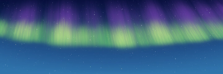 Wall Mural - polar lights, starry sky. northern landscapes. vector illustration, eps10