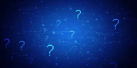 Poster - 

2d illustration question mark background