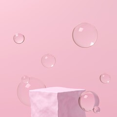 Poster - abstract background, mock up scene with podium geometry shape for product display. 3d rendering