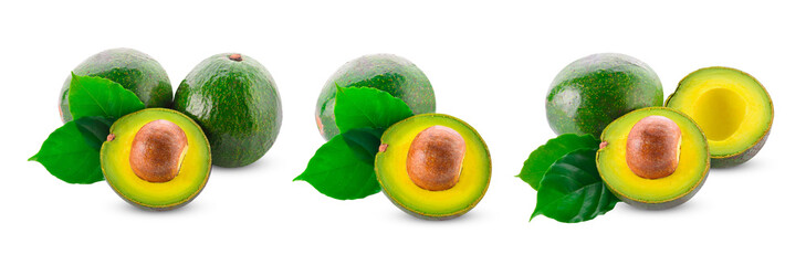 Fresh avocado, isolated on a white background