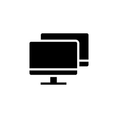 Poster - double, monitor, screen and computer icon. application icon. perfect for logo, application, presentation, background and more product. icon design solid style