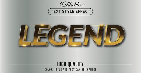 Aufkleber - 3D gold text effect - Editable text effect