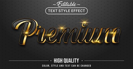 Poster - 3D premium black and gold text effect - Editable text effect