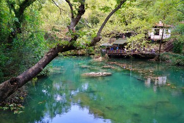 Wall Mural - View of Kursunlu Waterfalls in Antalya district of Turkey.