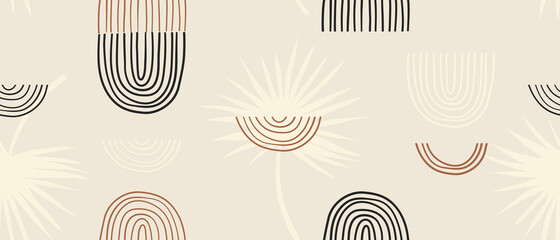 Minimalist contemporary aesthetic trendy pattern. Fashionable template for design.