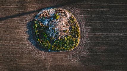 an island is in the field