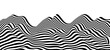 © Sylverarts - 3D black and white lines in perspective abstract vector background, linear perspective terrain pattern op art.