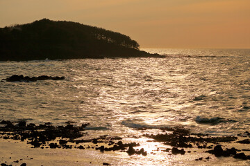 Poster - 岡崎海岸　夕暮れ