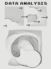 Leinwandbilder - Abstract data visualization. Concept of information analysis and complex computations.