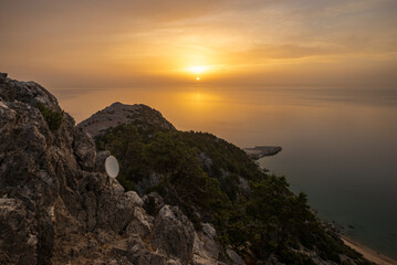 Wall Mural - rhodes island landscape at sunrise