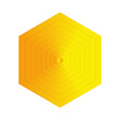 Gelbes Sechseck Honigwabe mit Farbverlauf