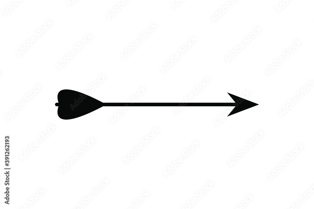 Black arrow icon on white background isolated Stock Vector | Adobe Stock