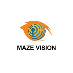 Wall Mural - maze vision symbol logo design inspirations