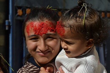 sibling love during festival times.