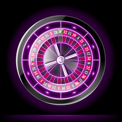 Poster - Realistic Detailed 3d Casino Gambling Roulette. Vector