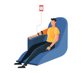 Poster - Flat Donating Blood Composition