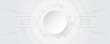 © Rabbit_1990 - Grey white Abstract technology background with various technology elements Hi-tech communication concept innovation background Circle empty space for your text