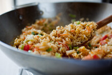Close Up Of Thai Combination Fried Rice