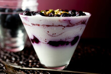 Blueberry Yogurt Parfait In Glass