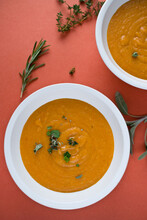 Close Up Of Puree, Carrot Soup