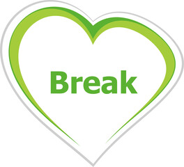 Poster - word break, business concept