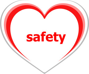 Poster - Text Safety. Security concept