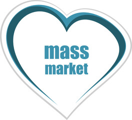Poster - mass market Text. Business concept